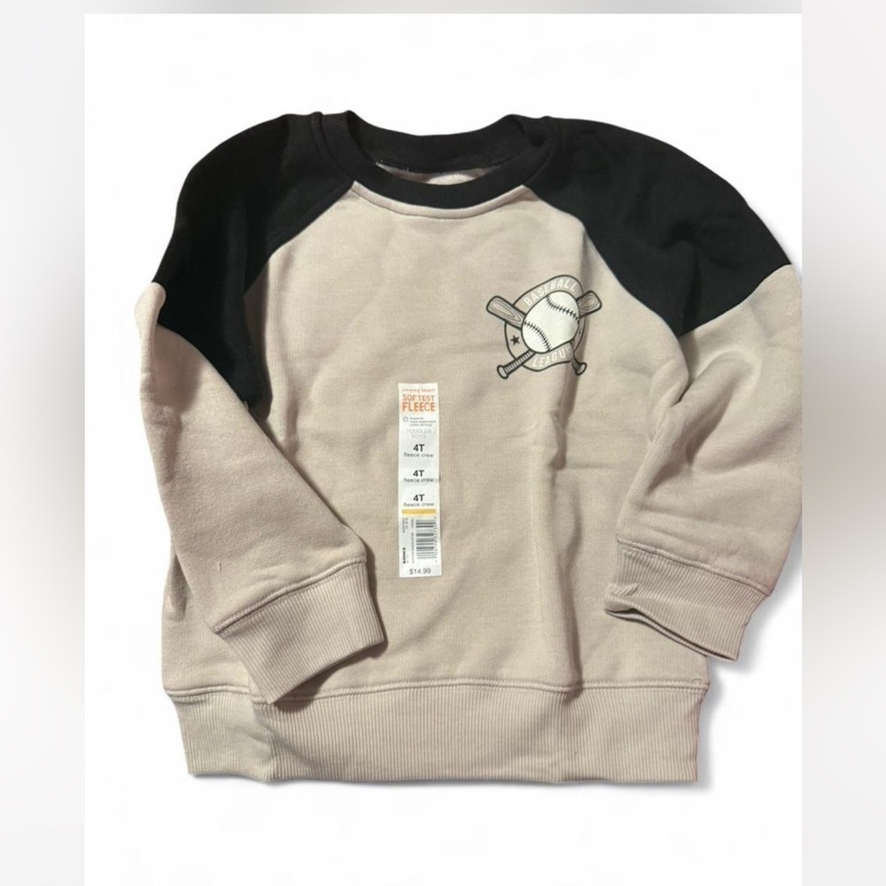 Jumping Beans Black and Cream Crewneck Sweater